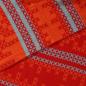 Preview: Jacquard-Strick Doubleface Blockstreifen X orange grau - Bio